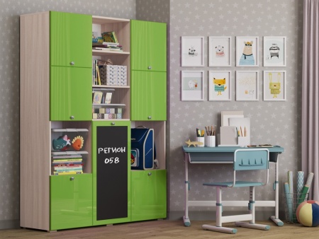 Шкаф Юнга-11 МДФ (Ш-1500  x В-2020  x Г-420 мм)/Разные Цвета