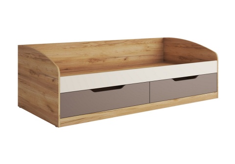 Кровать-тахта Rich дуб крафт золотой / миндаль / глиняный серый