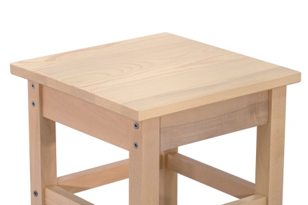 Табурет на прямых ножках массив выбеленная береза