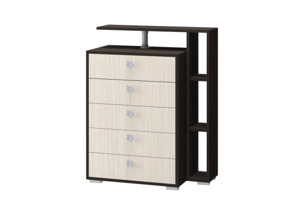 Комод Каролина-2 Венге/Ясень Шимо Светлый (0,8х1,086х0,45)